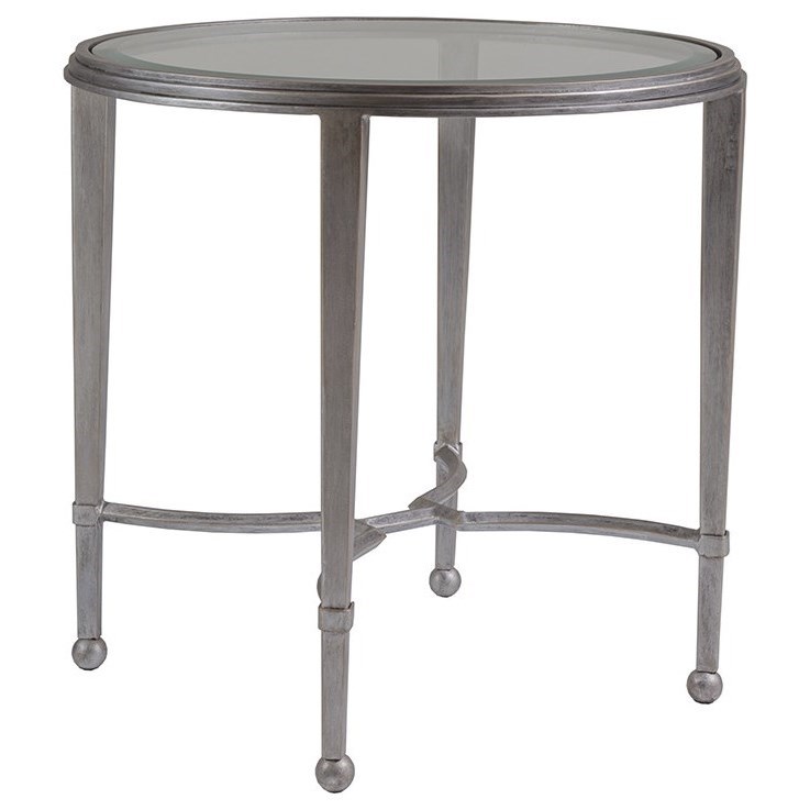 Artistica Metal Designs 653752999 Sangiovese Round End Table with Glass
